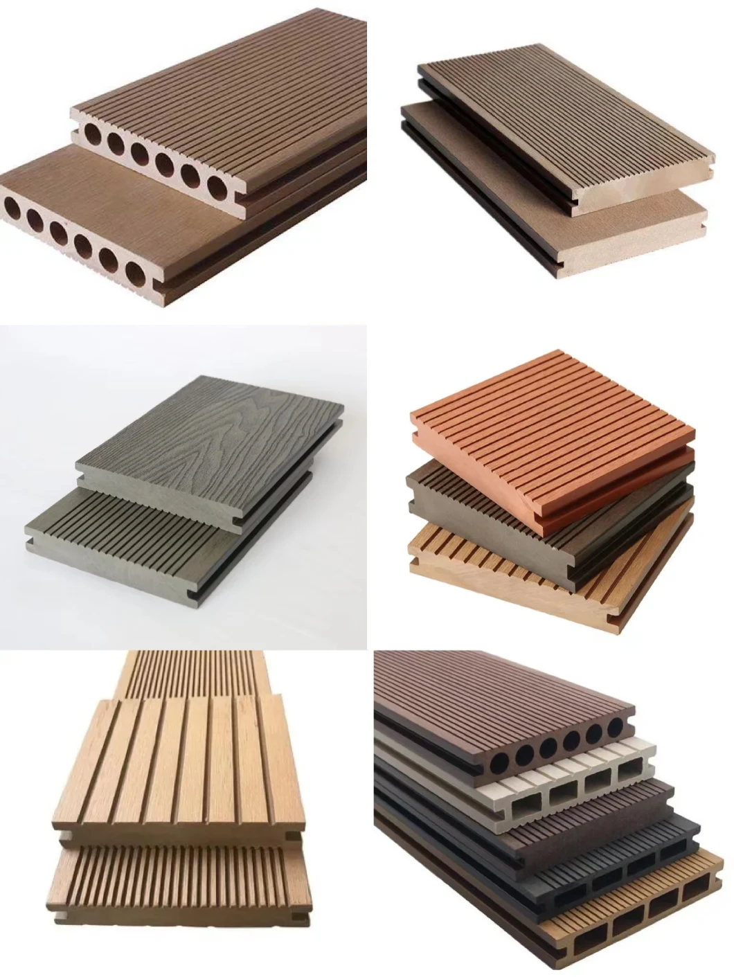 Easy to Clean China Supplier WPC Hollow Composite Decking for Outdoor