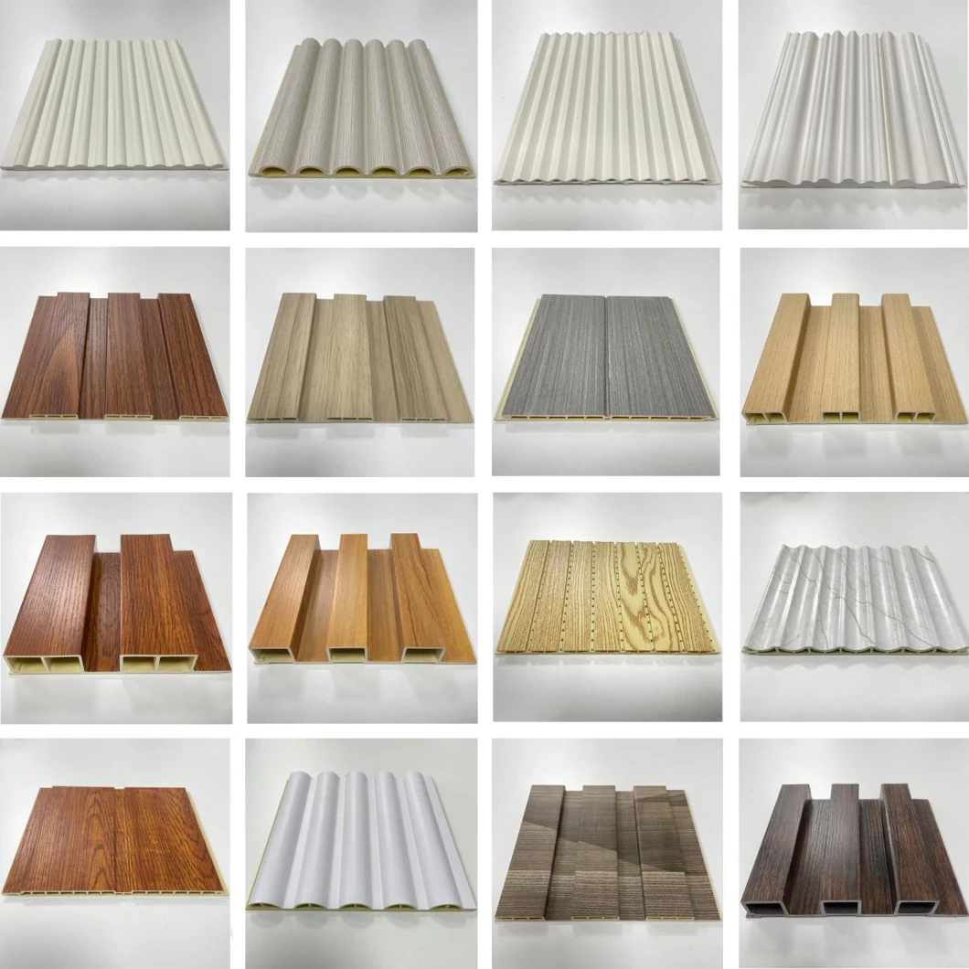 Good Price Hollow Design Indoor Interior Laminated Slat Fluted WPC Wall Panel