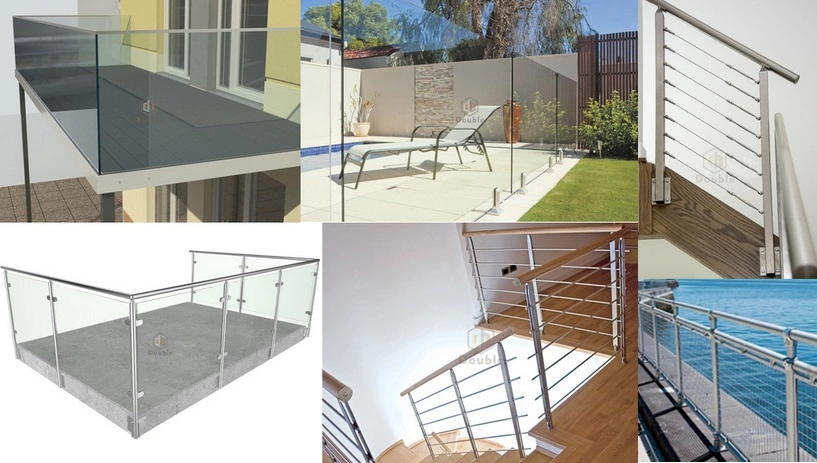 Modern Metal Fence Stainless Steel Stairs Rails Cable Railing