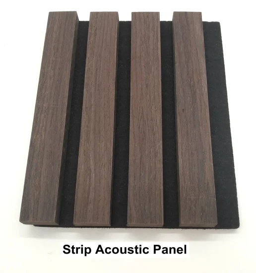 Panel acústico de listones de madera y mascotas para solución de absorción de sonido de pared y techo